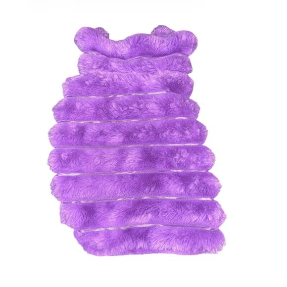 Berkshire Pet Collection XS Dog Coat Jacket Faux Fur Fleece Lined Purple Reverse - Picture 3 of 9